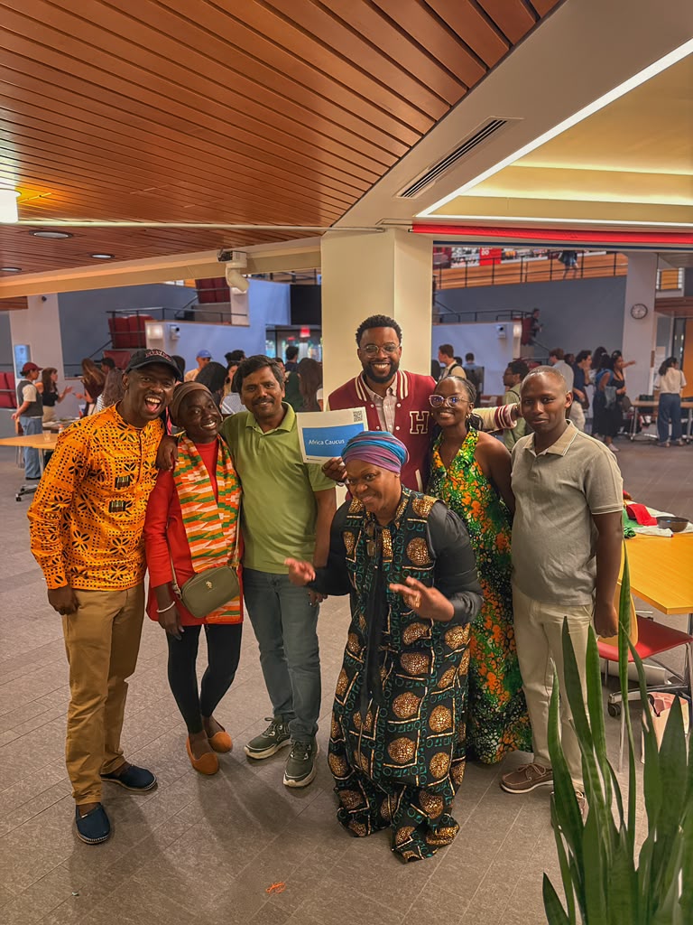 Andrew celebrating with the Africa Caucus